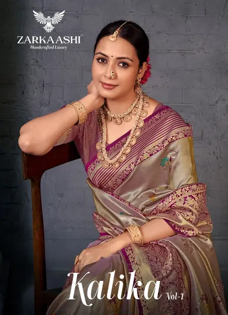 Kalika By Zarkaashi Banarasi Tissue Bridal Pattu Saree Online Wholesale
